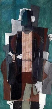 Man a la pipe 1911 cubism Pablo Picasso Peinture à l'huile